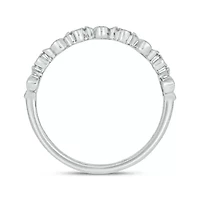 1/4 Carat, Diamonds Elegant floral Ring 14K White Gold