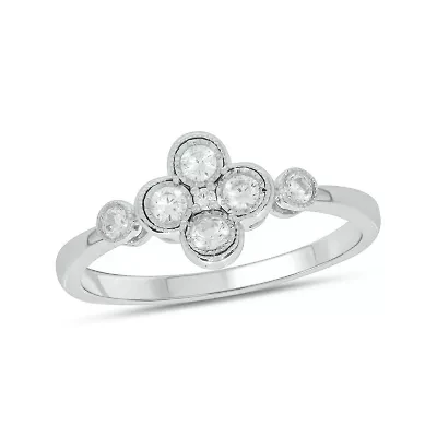 1/4 Carat, Diamonds Floral-inspired elegant Ring 14K Yellow Gold