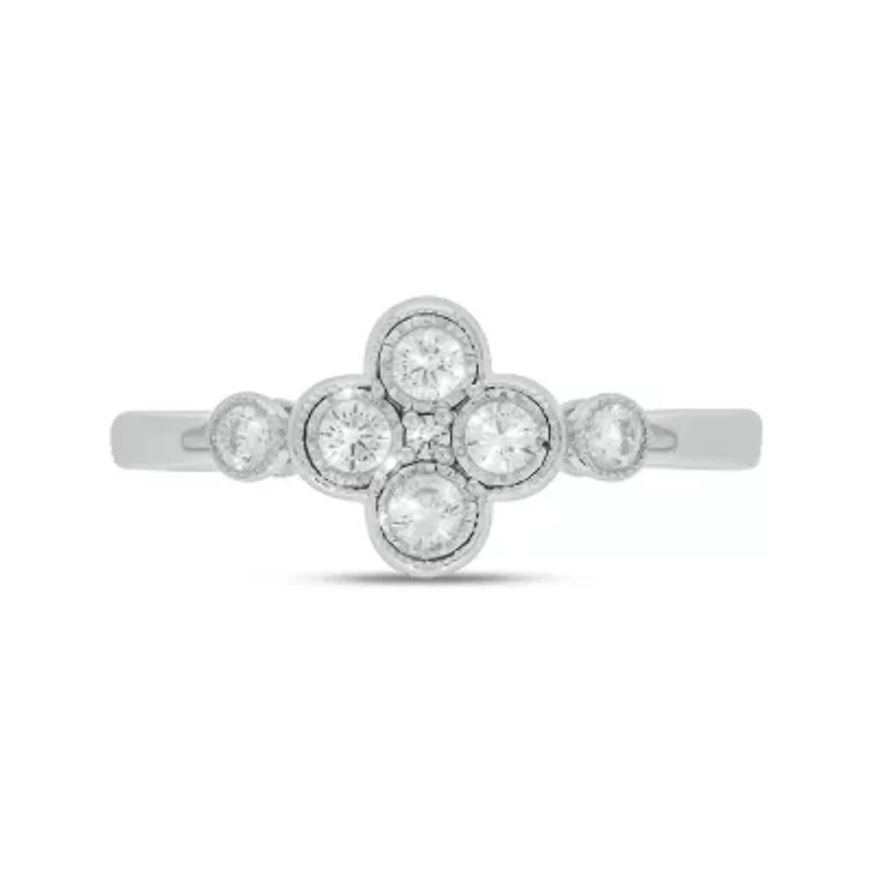 1/4 Carat, Diamonds Floral-inspired elegant Ring 14K Yellow Gold