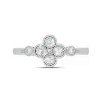 1/4 Carat, Diamonds Floral-inspired elegant Ring 14K Yellow Gold
