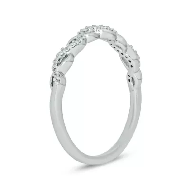1/10 Carat, Diamonds Elegant Wedding Ring 14K Yellow Gold