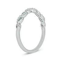 1/10 Carat, Diamonds Elegant Wedding Ring 14K Yellow Gold