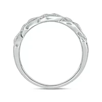 1/3 Carat, Diamonds Cuban Men's Ring Sterling Silver