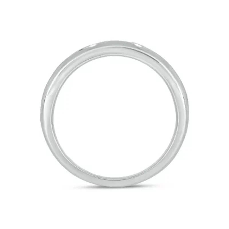 Lab Created 1 Carat Lab-Grown Diamond Channel Band Anniversary Ring Sterling Silver