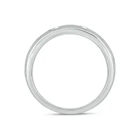 Lab Created 1 Carat Lab-Grown Diamond Channel Band Anniversary Ring Sterling Silver