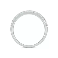 Lab Created 1 Carat Lab-Grown Dazzling Two-Row Diamond Anniversary Ring Sterling Silver