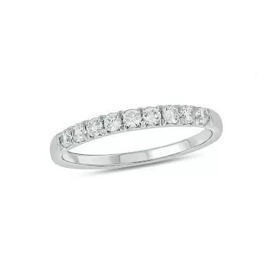Lab Created / Carat Lab-Grown Diamond Anniversary Ring Sterling Silver