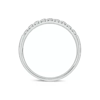 Lab Created / Carat Lab-Grown Diamond Anniversary Ring Sterling Silver