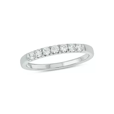 Lab Created 1/3 Carat Lab-Grown Diamond Elegant Anniversary Ring Sterling Silver