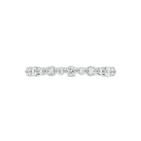 Lab Created 1/ Carat Lab-Grown Diamond Half Bezel Anniversary Ring Sterling Silver