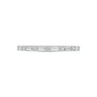 Lab Created 1/4 Carat Lab-Grown Round & Bagutte Anniversary Ring Sterling Silver
