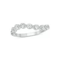 Lab Created 1 Carat Lab-Grown Diamond S Flow Single Prong Anniversary Ring Sterling Silver