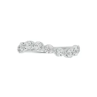 Lab Created 1 Carat Lab-Grown Diamond S Flow Single Prong Anniversary Ring Sterling Silver