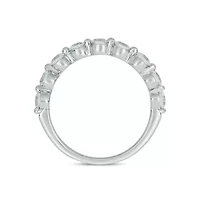 Lab Created 1 Carat Lab-Grown Diamond S Flow Single Prong Anniversary Ring Sterling Silver