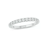 Lab Created / Carat Lab-Grown Diamond Anniversary Ring Sterling Silver