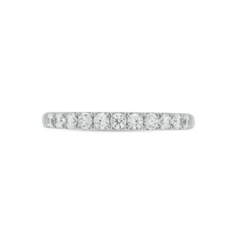 Lab Created / Carat Lab-Grown Diamond Anniversary Ring Sterling Silver