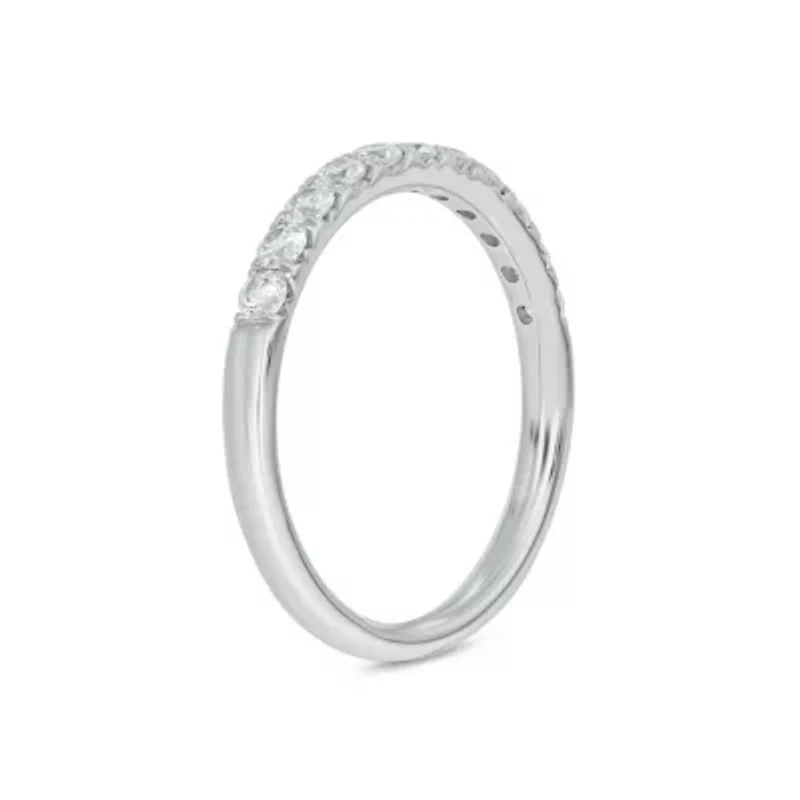 Lab Created / Carat Lab-Grown Diamond Anniversary Ring Sterling Silver