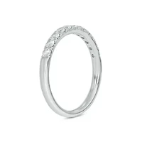 Lab Created / Carat Lab-Grown Diamond Anniversary Ring Sterling Silver
