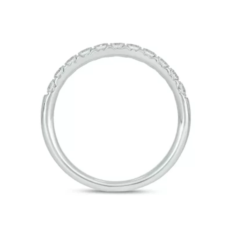 Lab Created / Carat Lab-Grown Diamond Anniversary Ring Sterling Silver