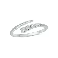 Lab Created 1/ Carat Lab-Grown Diamond Open Fashion Ring Sterling Silver