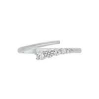 Lab Created 1/ Carat Lab-Grown Diamond Open Fashion Ring Sterling Silver