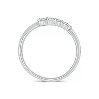 Lab Created 1/ Carat Lab-Grown Diamond Open Fashion Ring Sterling Silver