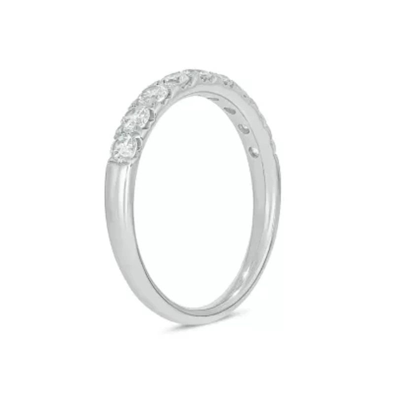 Lab Created / Carat Lab-Grown Diamond Anniversary Ring Sterling Silver