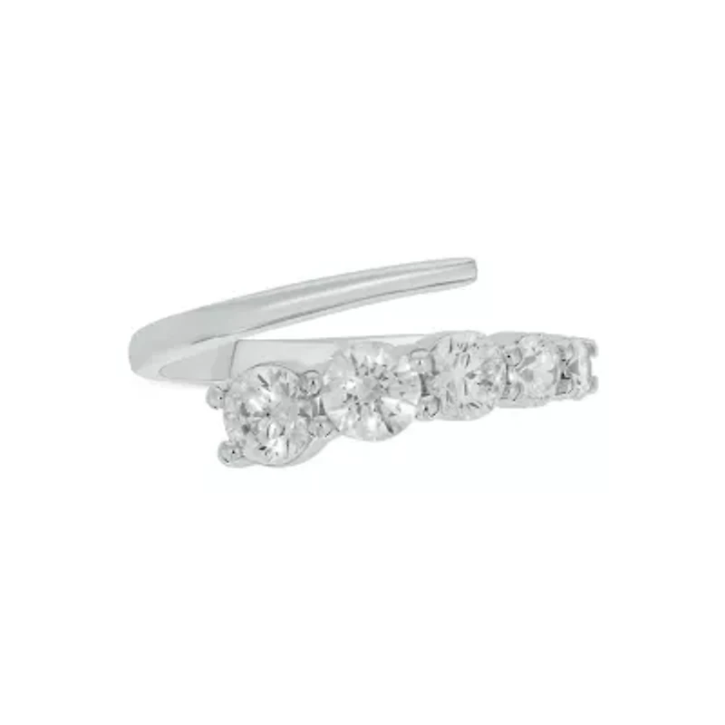 Lab Created 1/ Carat Lab-Grown Diamond Open Fashion Ring Sterling Silver
