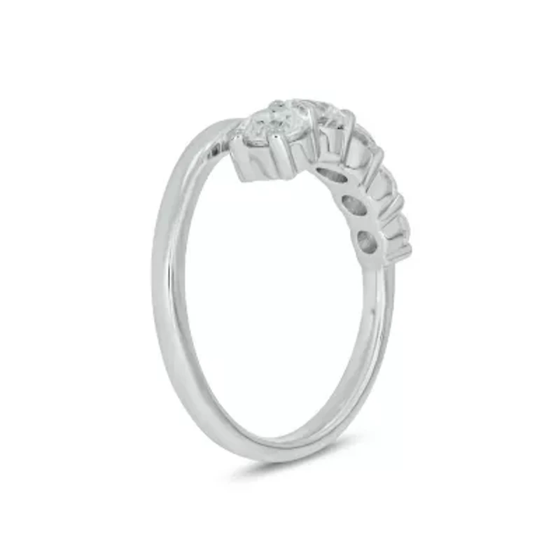 Lab Created 1/ Carat Lab-Grown Diamond Open Fashion Ring Sterling Silver