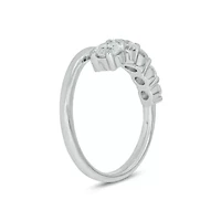 Lab Created 1/ Carat Lab-Grown Diamond Open Fashion Ring Sterling Silver
