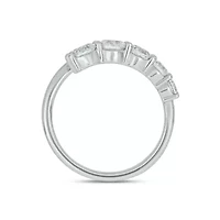 Lab Created 1/ Carat Lab-Grown Diamond Open Fashion Ring Sterling Silver
