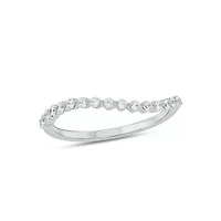 Lab Created 1/4 Carat Lab-Grown Diamond S Flow Single Prong Anniversary Ring Sterling Silver