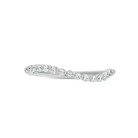 Lab Created 1/4 Carat Lab-Grown Diamond S Flow Single Prong Anniversary Ring Sterling Silver
