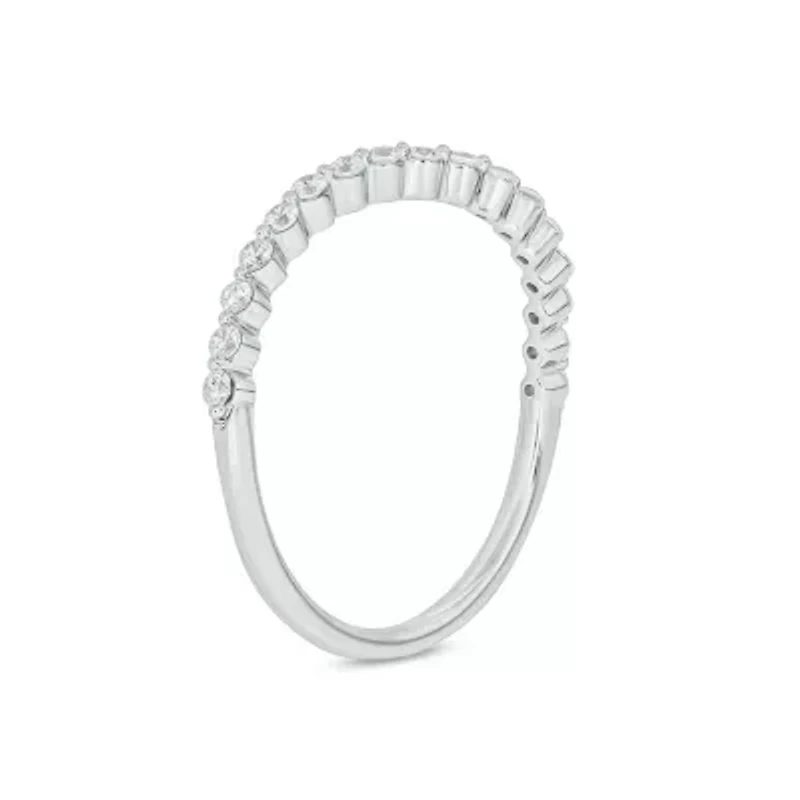 Lab Created 1/4 Carat Lab-Grown Diamond S Flow Single Prong Anniversary Ring Sterling Silver