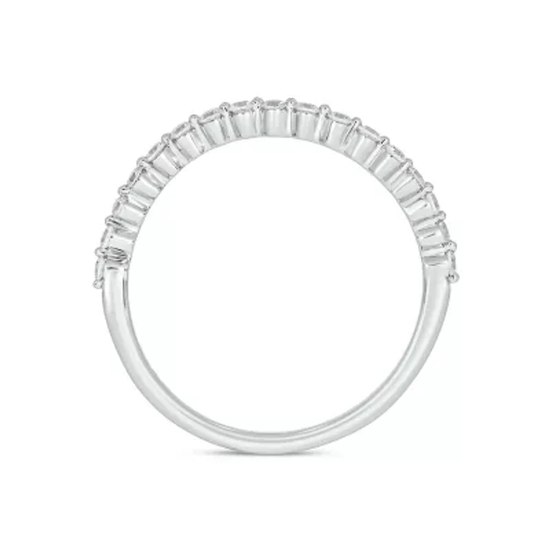 Lab Created 1/4 Carat Lab-Grown Diamond S Flow Single Prong Anniversary Ring Sterling Silver