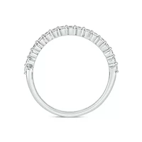 Lab Created 1/4 Carat Lab-Grown Diamond S Flow Single Prong Anniversary Ring Sterling Silver