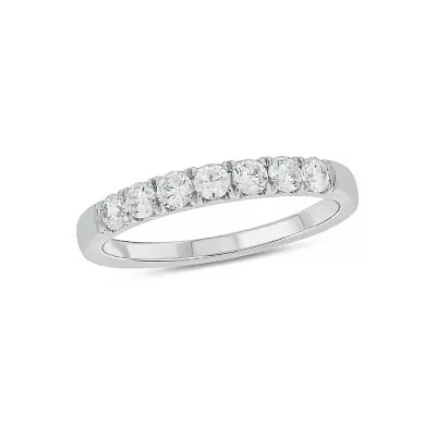 Lab Created 1/2 Carat Lab-Grown Diamond Luxurious Anniversary Ring Sterling Silver