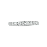 Lab Created 1/2 Carat Lab-Grown Diamond Luxurious Anniversary Ring Sterling Silver