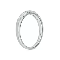 Lab Created 1/2 Carat Lab-Grown Diamond Luxurious Anniversary Ring Sterling Silver