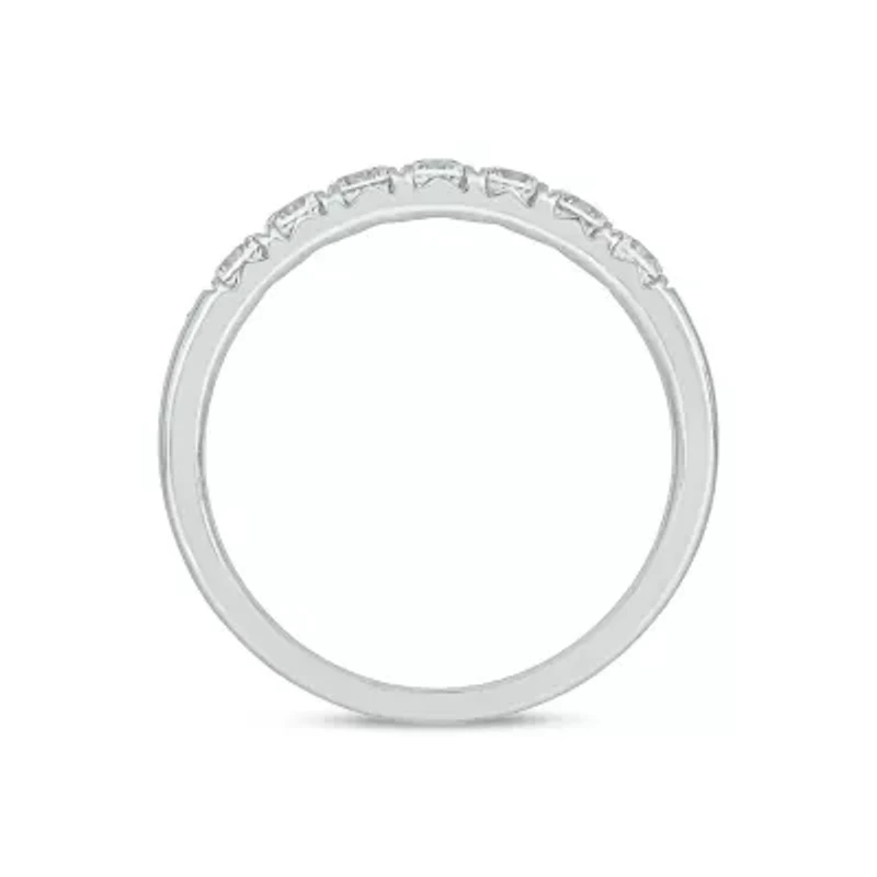 Lab Created 1/2 Carat Lab-Grown Diamond Luxurious Anniversary Ring Sterling Silver