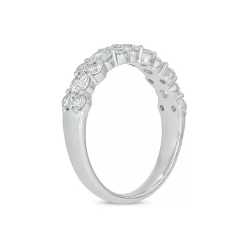 Lab Created 1 Carat Lab-Grown Diamond Elegant Two-Stone Anniversary Ring Sterling Silver
