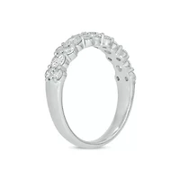 Lab Created 1 Carat Lab-Grown Diamond Elegant Two-Stone Anniversary Ring Sterling Silver