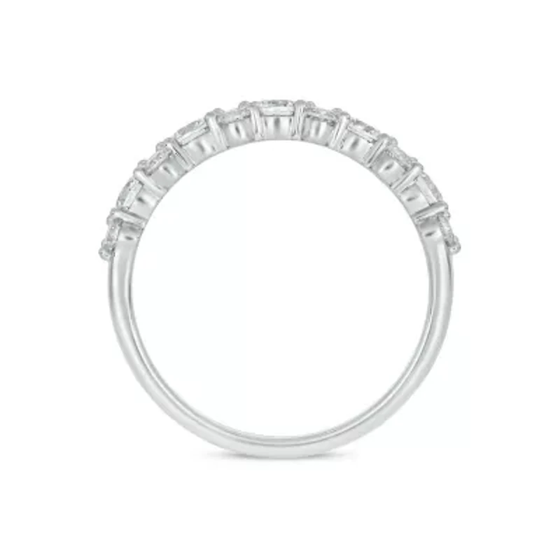 Lab Created 1 Carat Lab-Grown Diamond Elegant Two-Stone Anniversary Ring Sterling Silver
