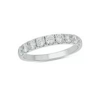 Lab Created / Carat Lab-Grown Diamond Anniversary Ring Sterling Silver
