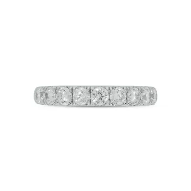 Lab Created / Carat Lab-Grown Diamond Anniversary Ring Sterling Silver