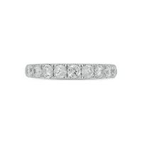 Lab Created / Carat Lab-Grown Diamond Anniversary Ring Sterling Silver