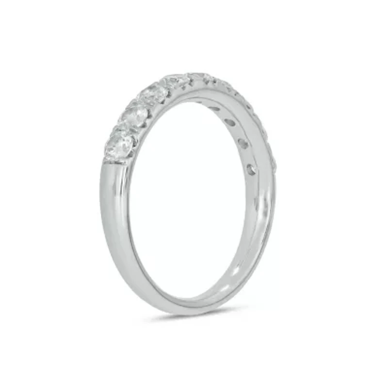 Lab Created / Carat Lab-Grown Diamond Anniversary Ring Sterling Silver