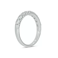 Lab Created / Carat Lab-Grown Diamond Anniversary Ring Sterling Silver