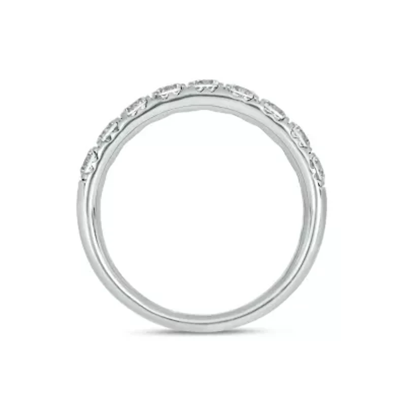 Lab Created / Carat Lab-Grown Diamond Anniversary Ring Sterling Silver