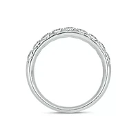 Lab Created / Carat Lab-Grown Diamond Anniversary Ring Sterling Silver